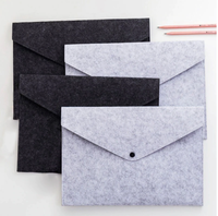 Pochette de classement en papier de style enveloppe A4 portable personnalisé sac de documents en feutre pour le bureau