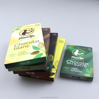 Boîte d'emballage pour barre chocolatée en carton blanc brillant imprimé sur mesure