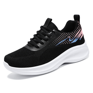 Zapatillas Deportivas de Malla para Mujer al por <span class=keywords><strong>Mayor</strong></span>, Tendencia de Moda, Calzado Deportivo Negro y Blanco para Dama, Transpirables, Casuales de Verano, <span class=keywords><strong>Zapatos</strong></span> de Tobillo para Mujer - Product Image 4