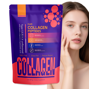 Poudre de peptides multi-collagène de biotine avec acide hyaluronique et vitamine C Source de protéines naturelles Multi collagène - Product Image 2