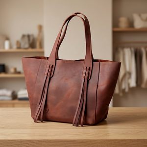Sac à main décontracté en cuir véritable, écologique, imperméable, avec fermeture éclair, personnalisable, de luxe, antivol, avec bandoulière, 3L+ - Product Image 2