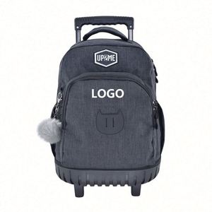 Heavy Duty Rolling <b>Backpack</b> Trolley School Bag Bookbag With <b>Wheels</b> Deluxe Wheeled Daypack - Product Image 1