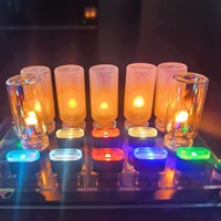 Lampe à flamme simulée, type USB, à brancher sur table, LED, lumière de nuit chaleureuse, effet bougie