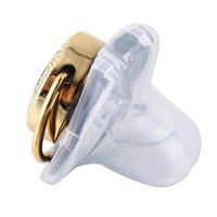 Sucette bébé noire scintillante avec clip métallique, motif personnalisé écologique, sucette lisse pour nourrisson avec boîte cadeau colorée