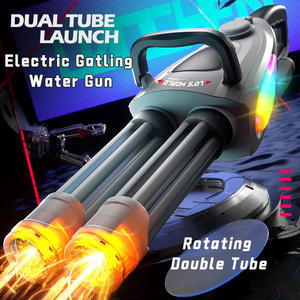 Pistolet à Eau Électrique Gatling Rotatif à Double Canon avec Lumière Flamme, Jouet d'Extérieur d'Été pour Enfants, Pistolet en Plastique à Jet pour Grossiste - Product Image 2