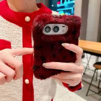 Luxuriöse 3D Niedliche Warme Plüsch-Schutzhülle für iPhone 11 12 13 14 15 16 17 18 Handyhülle