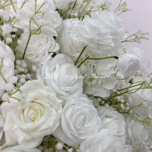 Boules de fleurs artificielles réalistes DKB, roses en soie, centres de table pour mariage, décorations de table, en vrac, différentes tailles, faites à la main - Product Image 6