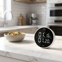 Timer Digital Magnetik Langsung dari Pabrik untuk Dapur, Ruang Belajar, Stopwatch, Layar LED Besar, Penghitung Waktu Putar, Timer LED