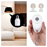 Socle de lampe E26 E27 douille d'ampoule ronde en plastique 5A douille de support de lampe de plafond avec télécommande pour lumières de 500W