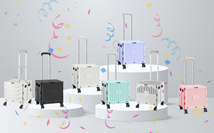 2 4 bánh xe siêu thị ráp xách tay groceri hộp nhựa gấp thép có thể gập lại lưu trữ hàng tạp hóa mua sắm xe đẩy - Product Image 6