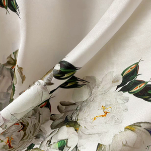 100 Tinh Khiết Lụa Satin Nữ Công Tước Charmeuse Vải Tự Nhiên Hoa Đồng Cỏ In Mô Hình Áo Áo Chất Liệu May - Product Image 3