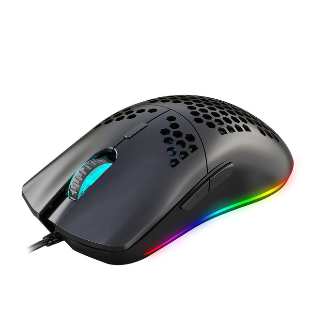 Source Factory Optical Gaming Mouse Right-Handed RGB Backlit 6-Button Programmable Plug Play USB Laptop/Desktop PC