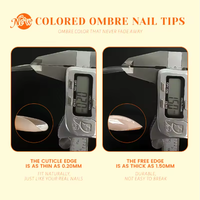 Nouvel arrivage : Boîte de 280 faux ongles en acrylique en forme d'amande, dégradé ombré couleur nude, super épais, pré-dessinés, à presser