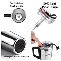 2 OEM ODM Gobelet isotherme sous vide en acier inoxydable de 30 oz avec poignée, anti-fuite, sans BPA, couleur et logo personnalisés, vente en gros