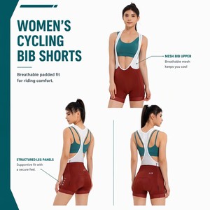 <span class=keywords><strong>Pantaloncini</strong></span> da ciclismo da donna con pettorina imbottita in camoscio per bici da strada, <span class=keywords><strong>MTB</strong></span>, gravel, commuting, indoor trainer, aero, taglie forti, estivi - Product Image 3