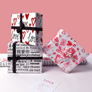 Wholesale 80g Valentine's Day Art <b>Paper</b> Tissue 43*300cm Gift Luxury Custom Packaging Wrapping <b>Paper</b> Roll - Product Image 6