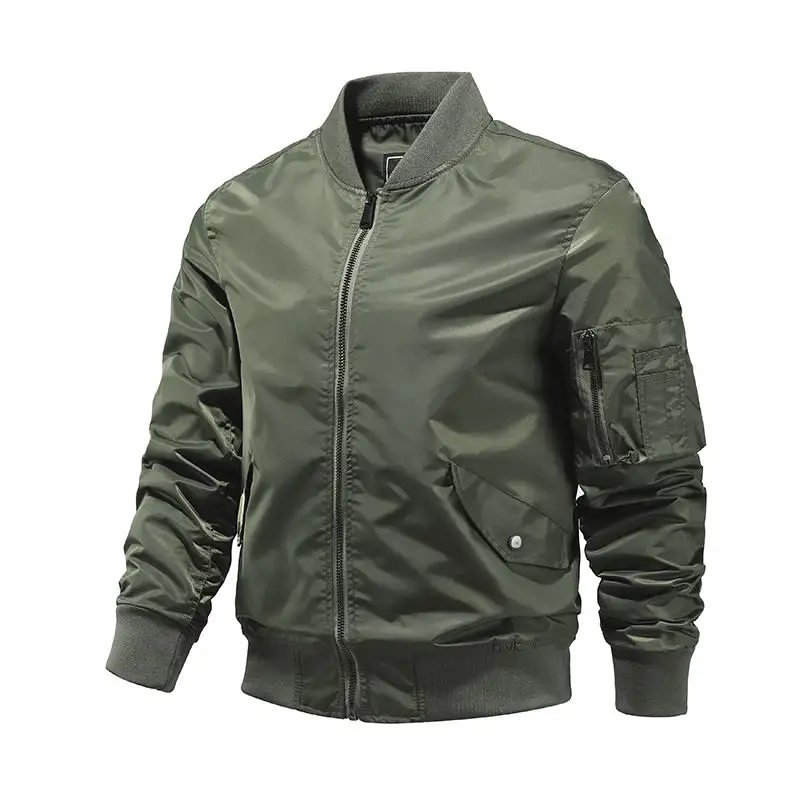 Jaqueta de beisebol unissex personalizada, casaco grosso de voo para motocicleta, plus size, para homens