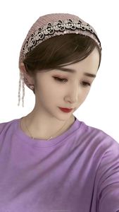 African headscarf hat ruffles, Muslim hat, fashionable women's headwear, sequined fabric with floral design, suitable for all - Product Image 2