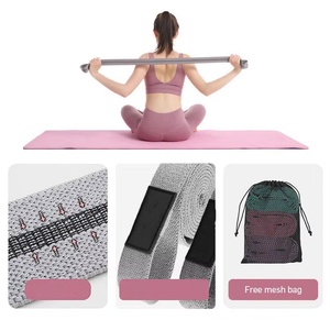 Banda de Resistencia Larga de Goma Natural para Entrenamiento de Fuerza, Fitness, Yoga, 15-35lbs, 2M, Banda Elástica Deportiva Tejida - Product Image 5