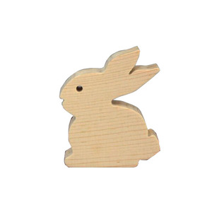 Đồ chơi thỏ bằng gỗ làm bằng tay chưa hoàn thành, không sơn, sơn, và sẵn sàng để vẽ, freestanding - Product Image 1