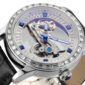 <span class=keywords><strong>Montre</strong></span> de Sport Automatique Luxe Designer pour Homme, Bracelet Cuir Transparent, Fonction Squelette, Cadeau OEM Logo - Product Image 1