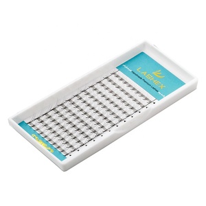 Lucky Lash — Extensions <span class=keywords><strong>de</strong></span> <span class=keywords><strong>cils</strong></span> 5D à tige courte, Fans préfabriqués, <span class=keywords><strong>Volume</strong></span> <span class=keywords><strong>russe</strong></span>, étiquette privée, 0.05mm - Product Image 4