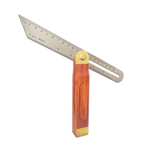 Règle d'angle universelle en bois de rose et plastique en forme de T, rapporteur de 360 degrés, niveau universel, outil de mesure pour charpentier - Product Image 5