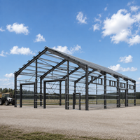 Bâtiment d'entrepôt de stockage de foin pour machines agricoles en acier préfabriqué Q355B avec toit solaire