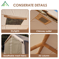 Tente gonflable extra haute 12 places, grand espace, imperméable, quatre saisons, triple couche, deux chambres, camping familial, installation rapide