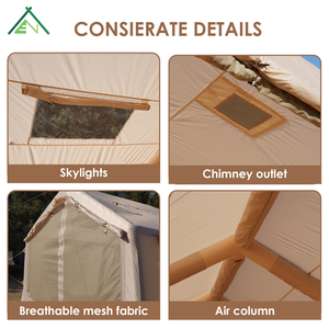 Carpa <span class=keywords><strong>de</strong></span> Aire Extra Alta para 12 Personas, Espacio Amplio, Impermeable, <span class=keywords><strong>Cuatro</strong></span> Estaciones, Triple Capa, Dos Habitaciones, Campamento Familiar, Montaje Rápido - Product Image 3