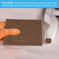 Base de Fieltro para Lámparas de 2 mm de Grosor, Cuadrada, Antideslizante, Antiarañazos, con Adhesivo Suave, para Lámparas, Muebles, Manualidades