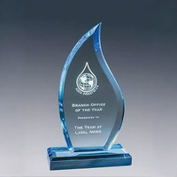 Trophée vertical élégant en acrylique : Plaque de reconnaissance transparente, personnalisable pour les réalisations d'équipe, récompense transparente haut de gamme pour la célébration