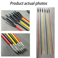 Pointes en acier pour arc classique en fibre composite de 6 mm, avec plumes moulées intégrées, fournies par le fabricant