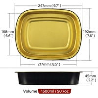 Plaque de cuisson jetable en aluminium doré pour barbecue extérieur, four et friteuse à air