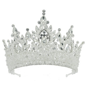 Diadema Nupcial Lujosa y Colorida Qushine, Accesorios para el Cabello de Boda, Gran Corona y Tiaras de Cristal con Pedrería para Mujer - Product Image 5