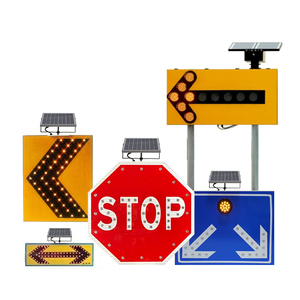 STOP solar powered blink flashing electronic led traffic chevron solar road warning signage led arrow signs board factory price