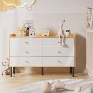 Nordic Simple Big Melamine Nightstand Golden <strong>Thin</strong> 6 Tier Bedroom Assembly <strong>Chest</strong> <strong>of</strong> <strong>Drawer</strong> for Kid With Black Stainless Steel Leg - Product Image 2