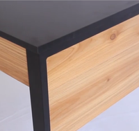 Table sur pied en bois, avec tiroirs, bureau d'ordinateur