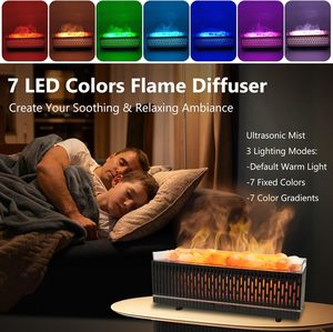 2025 Tùy chỉnh hình chữ nhật mô phỏng ngọn lửa khuếch tán hương thơm lò sưởi khuếch tán tinh dầu với đèn Muối Himalaya - Product Image 2