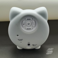 Pabrikan jam Alarm lampu malam latihan tidur bayi kucing lucu silikon jam Alarm lampu malam latihan tidur anak