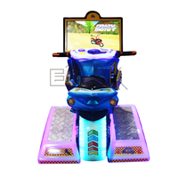 Machine de jeu de simulation de moto de course Super Arcade à monnayeur pour enfants, avec système de rachat de tickets