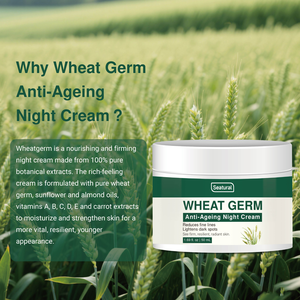 Crema Reafirmante Facial y Corporal de Germen de Trigo <span class=keywords><strong>Natural</strong></span> con Aceite de Almendras, Repara la Barrera Cutánea para Piel Normal a Seca - Product Image 2