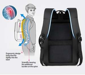 Sac à dos pour ordinateur portable personnalisé pour hommes, étudiants, imperméable, pour l'école, le bureau, les voyages, les sports décontractés, en gros d'usine - Product Image 3