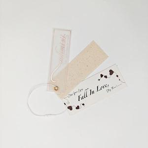 Etiquetas Colgantes/de Cartulina para Zapatos, Personalizadas con Logotipo, Impresas en Serigrafía sobre Tela de Lino y Algodón, Ecológicas, Diseño Gratuito, Papel Recubierto Cuadrado - Product Image 2