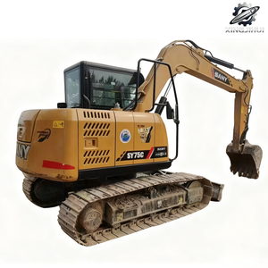 Excavadora Usada SANY SY75C Modelo 2022, Cilindros Isuzu Kawasaki, Excavadora de Orugas Pequeña de 7.5 Toneladas, Bomba de Segunda Mano - Product Image 3