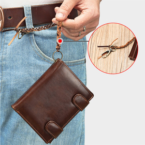 <b>Men's</b> <b>Tri</b> <b>Fold</b> <b>Wallet</b> Short Genuine Leather Anti Theft Multiple Card Slots Everyday Use - Product Image 3