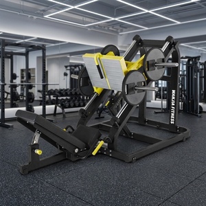 Pressa per gambe lineare commerciale ad alte prestazioni con carico a piastre e blocco per polpacci, per quadricipiti, ischiogambieri, glutei e polpacci - Product Image 3