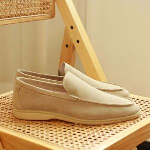 รองเท้าโลฟเฟอร์ผู้ชายแบบผูกเชือก หัวเหลี่ยม หนังกลับ สำหรับฤดูใบไม้ผลิและฤดูร้อน ระบายอากาศได้ดี กันลื่น น้ำหนักเบา เหมาะสำหรับใส่ทำงาน ใส่ลำลอง ใส่ได้หลายโอกาส - Product Image 1