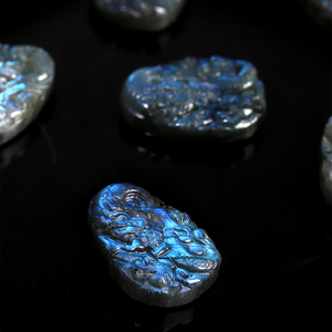 Estatuilla de cristal de labradorita tallada a mano talla de piedra Flash Natural para curación y exhibición de Feng Shui - Product Image 1