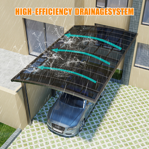 ODM OEM Carports Cadre <span class=keywords><strong>en</strong></span> alliage d'<span class=keywords><strong>aluminium</strong></span> <span class=keywords><strong>Garage</strong></span> Protection UV Protection contre le vent Pluie Auvents - Product Image 3